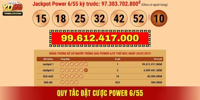 Quy tắc đặt cược Power 6/55